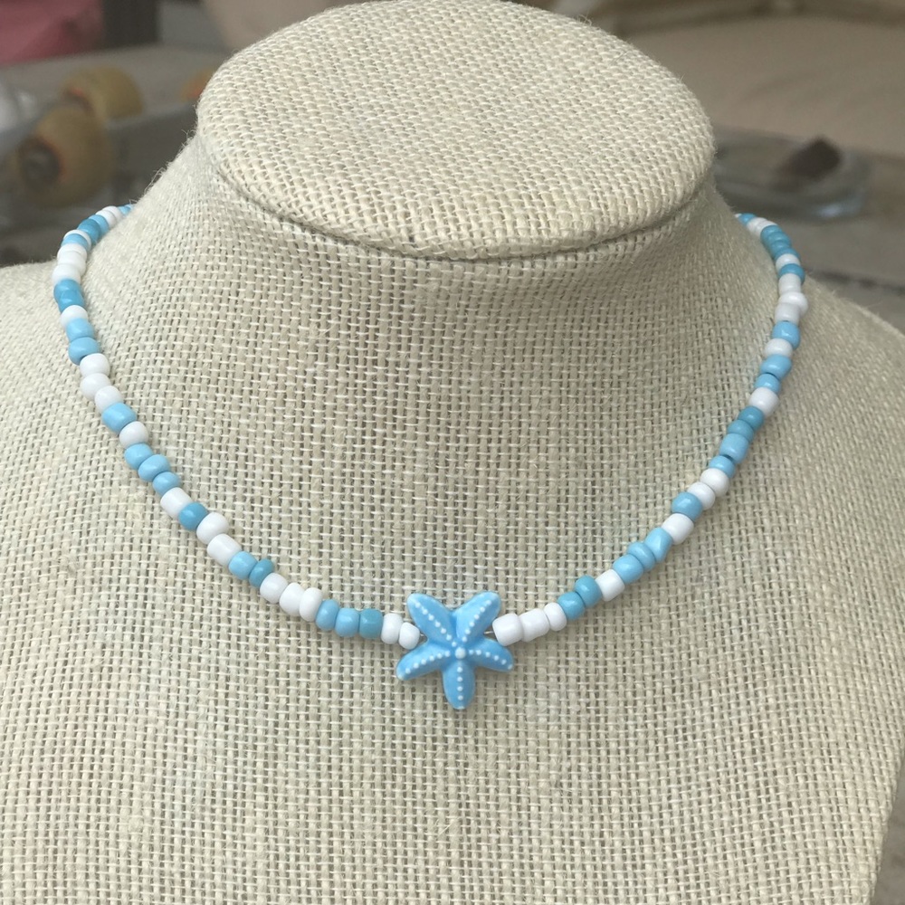 Summer seed bead choker